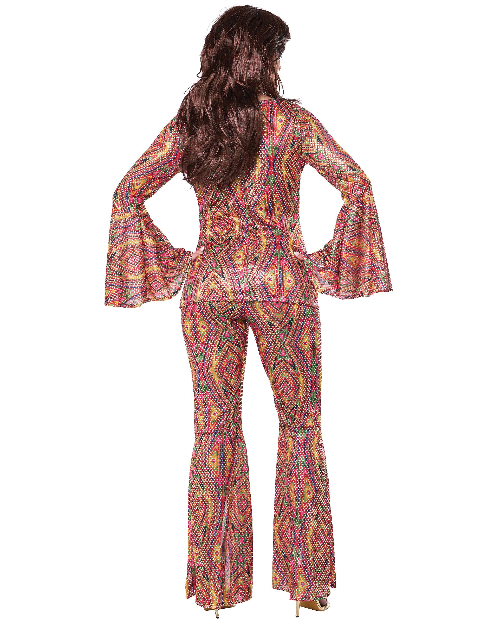 Vue de dos du déguisement Disco Paillette pour femme