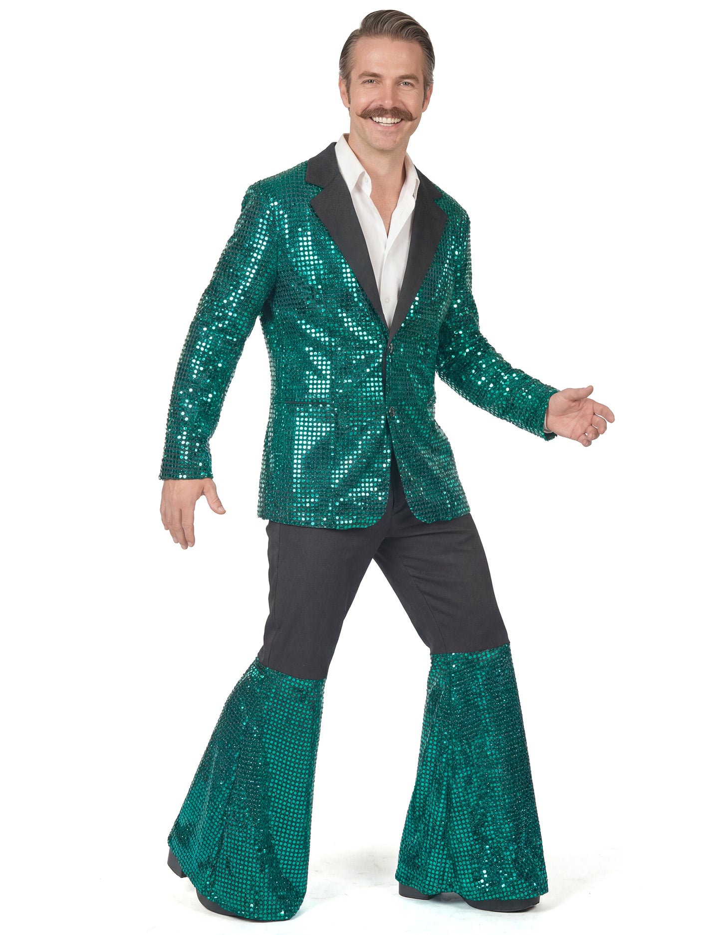 Déguisement disco turquoise homme haut de gamme
