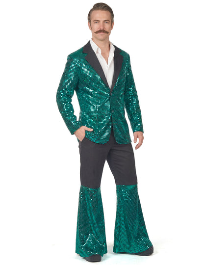 Déguisement disco turquoise homme haut de gamme