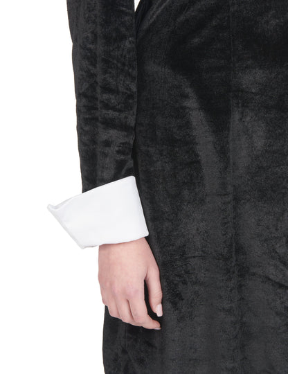 Črna žametna gotska žametna preobleka