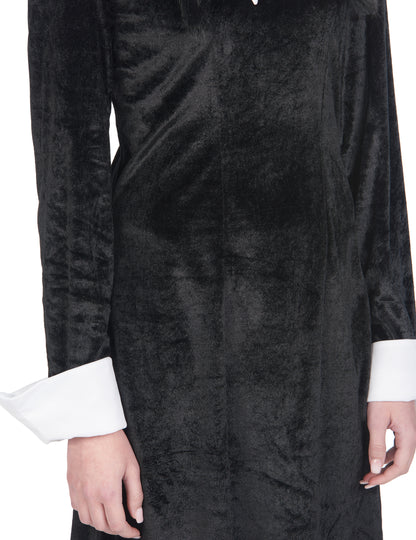 Črna žametna gotska žametna preobleka