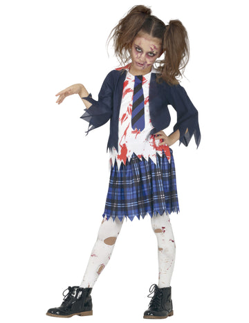 Modra zombi dekle preoblečena dekle