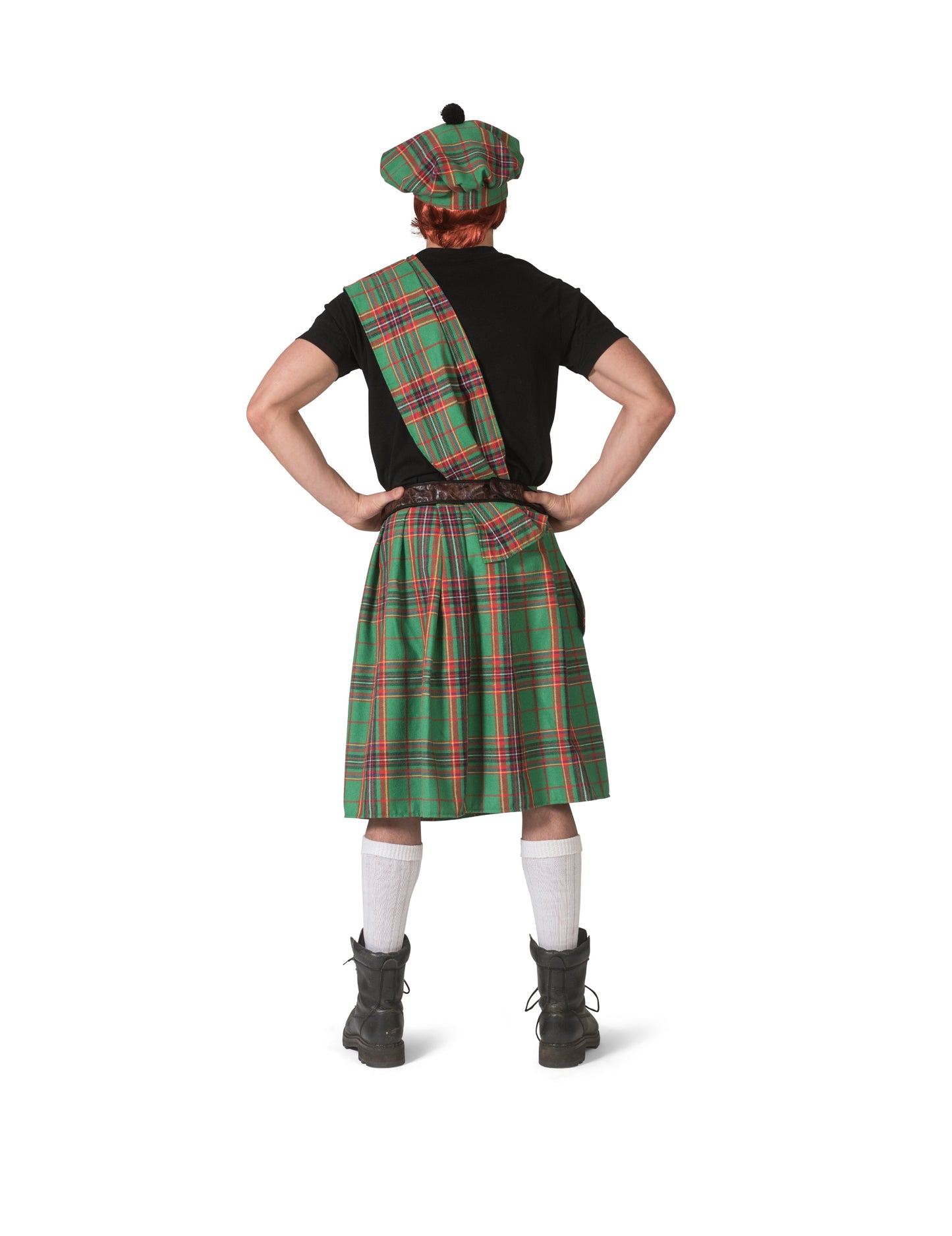 Moški škotski zeleni kostum 
