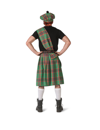 Moški škotski zeleni kostum 