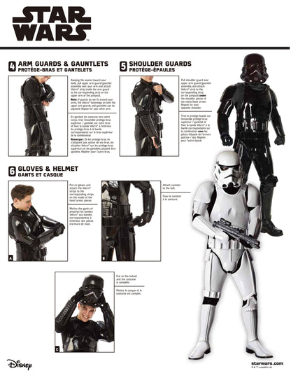 Vue détaillée des accessoires du déguisement édition collector Stormtrooper Star Wars