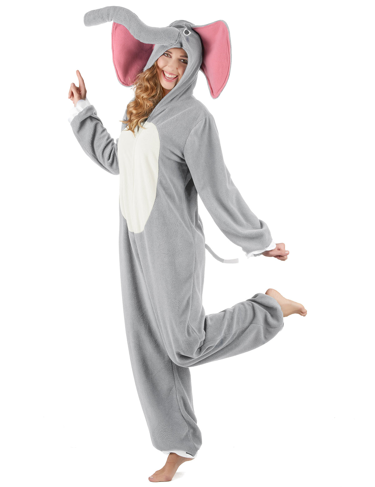 Vue de profil du déguisement d'éléphant pour femme