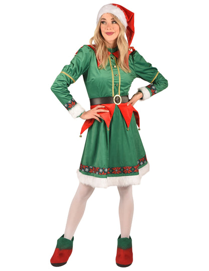 Razkošni božični škratov kostum za ženske