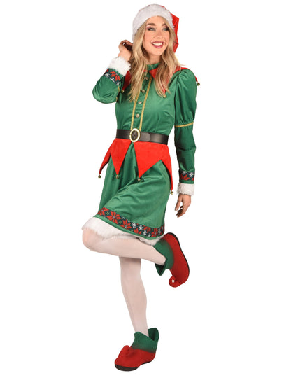 Razkošni božični škratov kostum za ženske