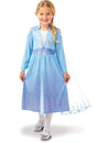Preobleka Elsa Frozen 2 za deklico v svetlo modri barvi s pelerino