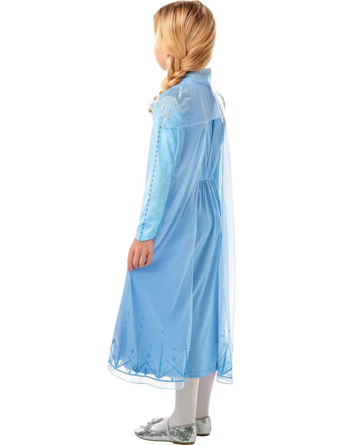 Pogled s strani na preobleko Elsa Frozen 2