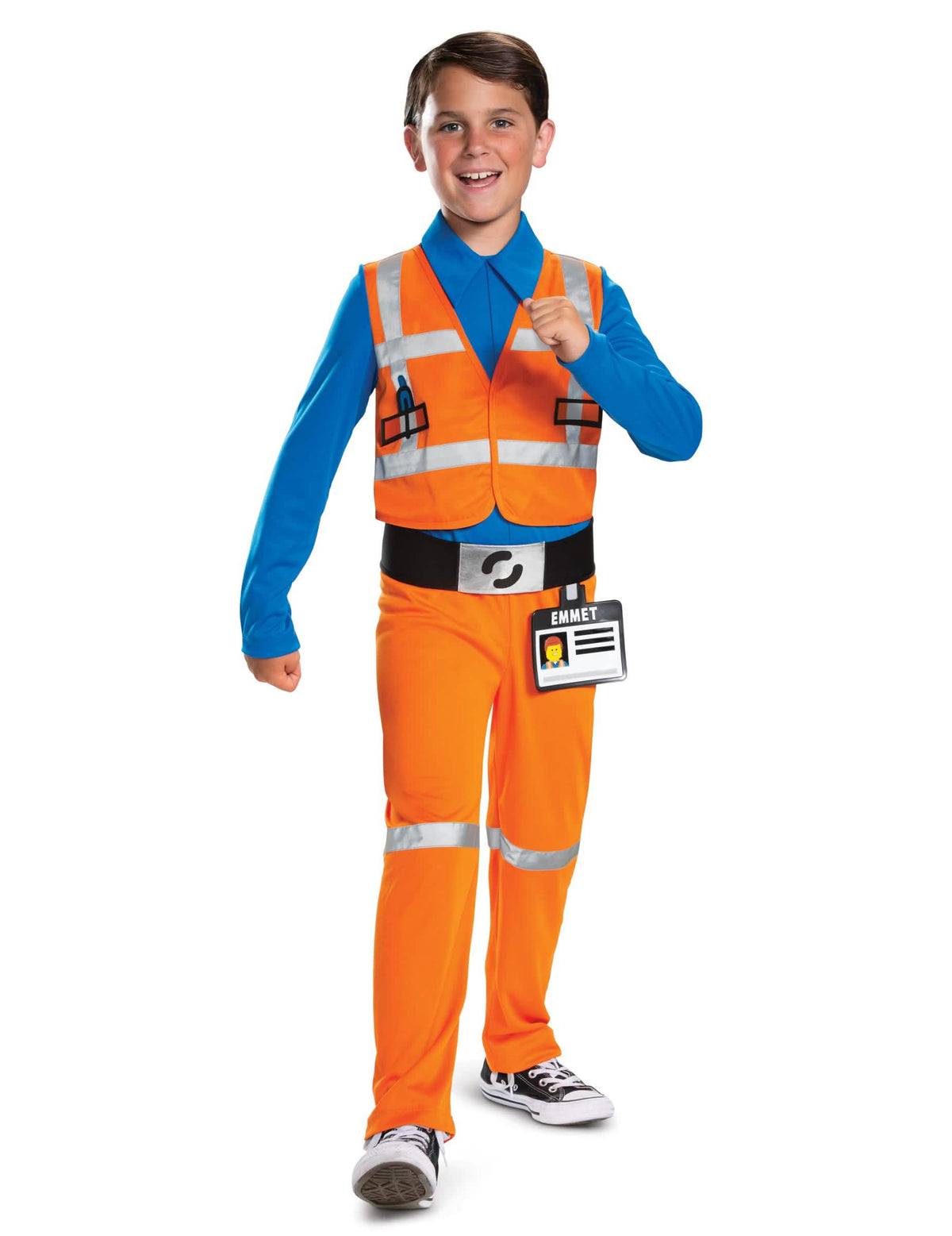 Kostum Emmet Velika Lego pustolovščina 2 za otrok oranžna in modra