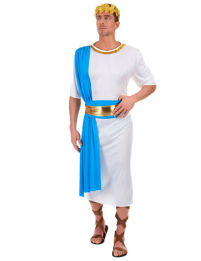 Déguisement empereur Grec bleu homme