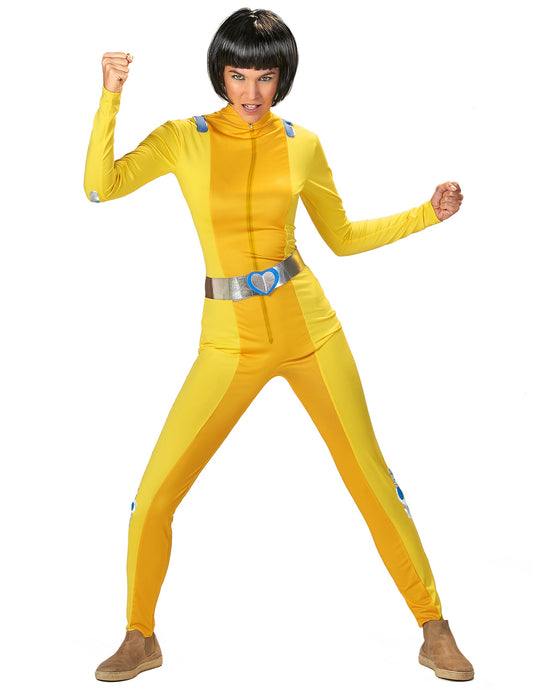 Déguisement Totally Spies™ Alex pour femme jaune avec ceinture argentée