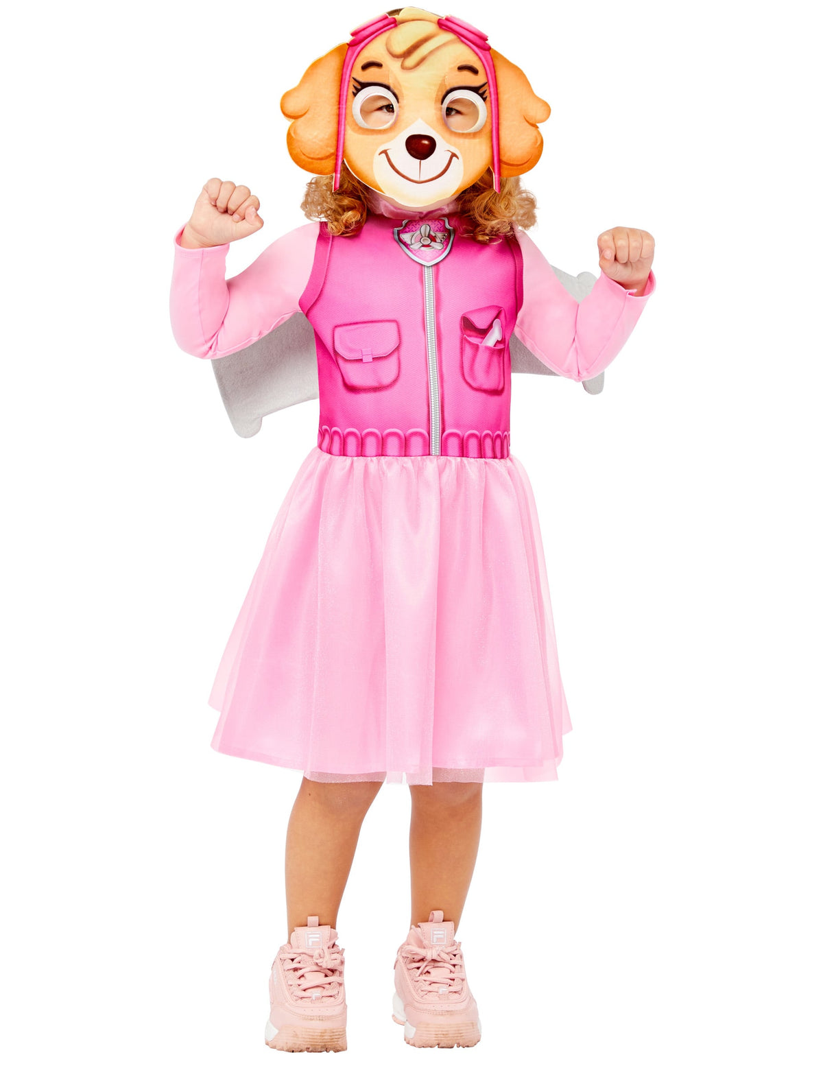 Déguisement et masque Stella Pat'Patrouille pour enfant rose avec ailes