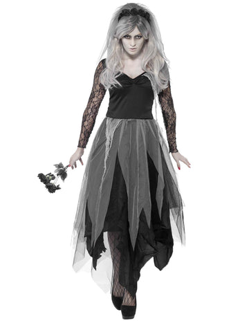 Črna poročena duhov preoblečena ženska noč čarovnic