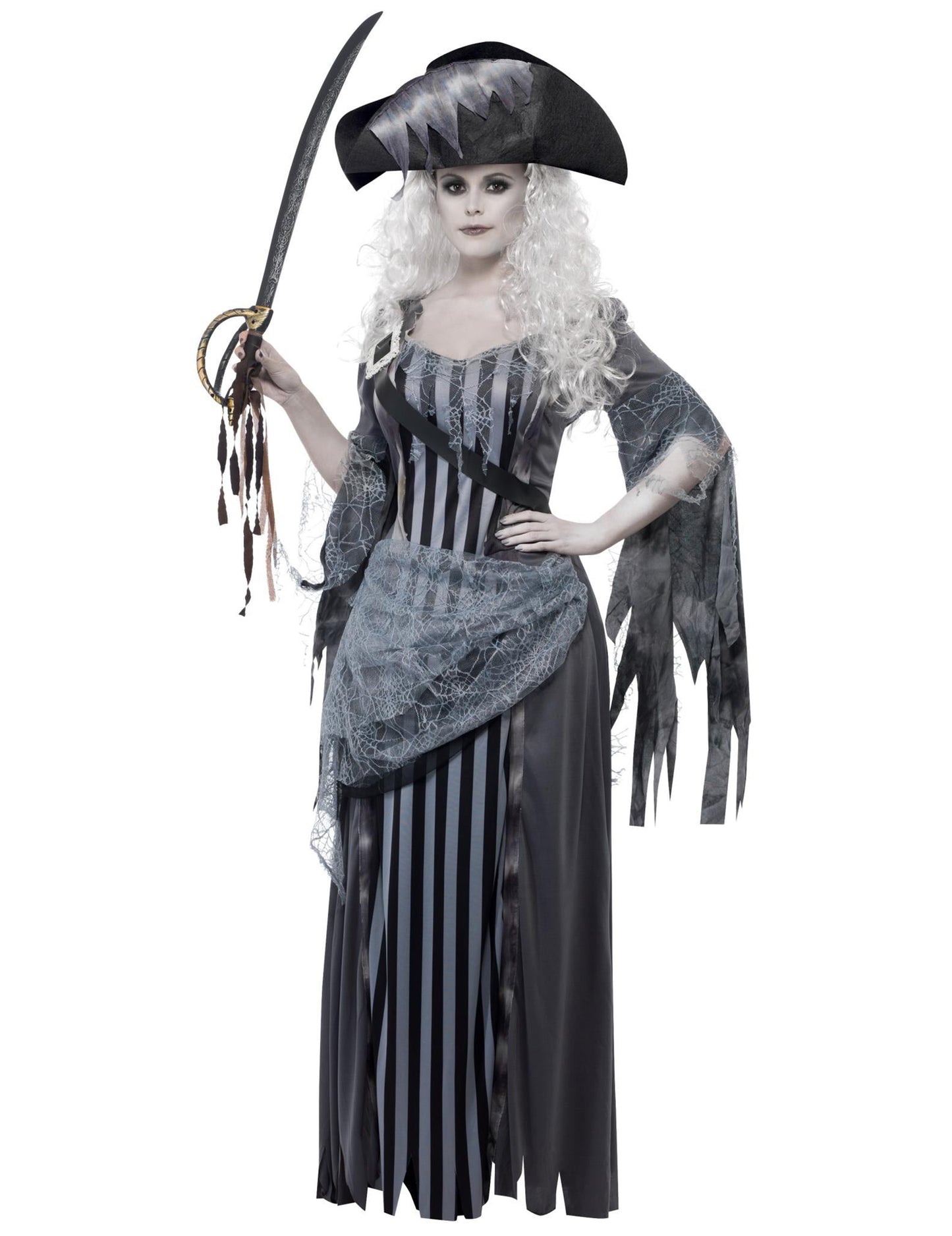 Halloween sivi gusarski duh preobleka