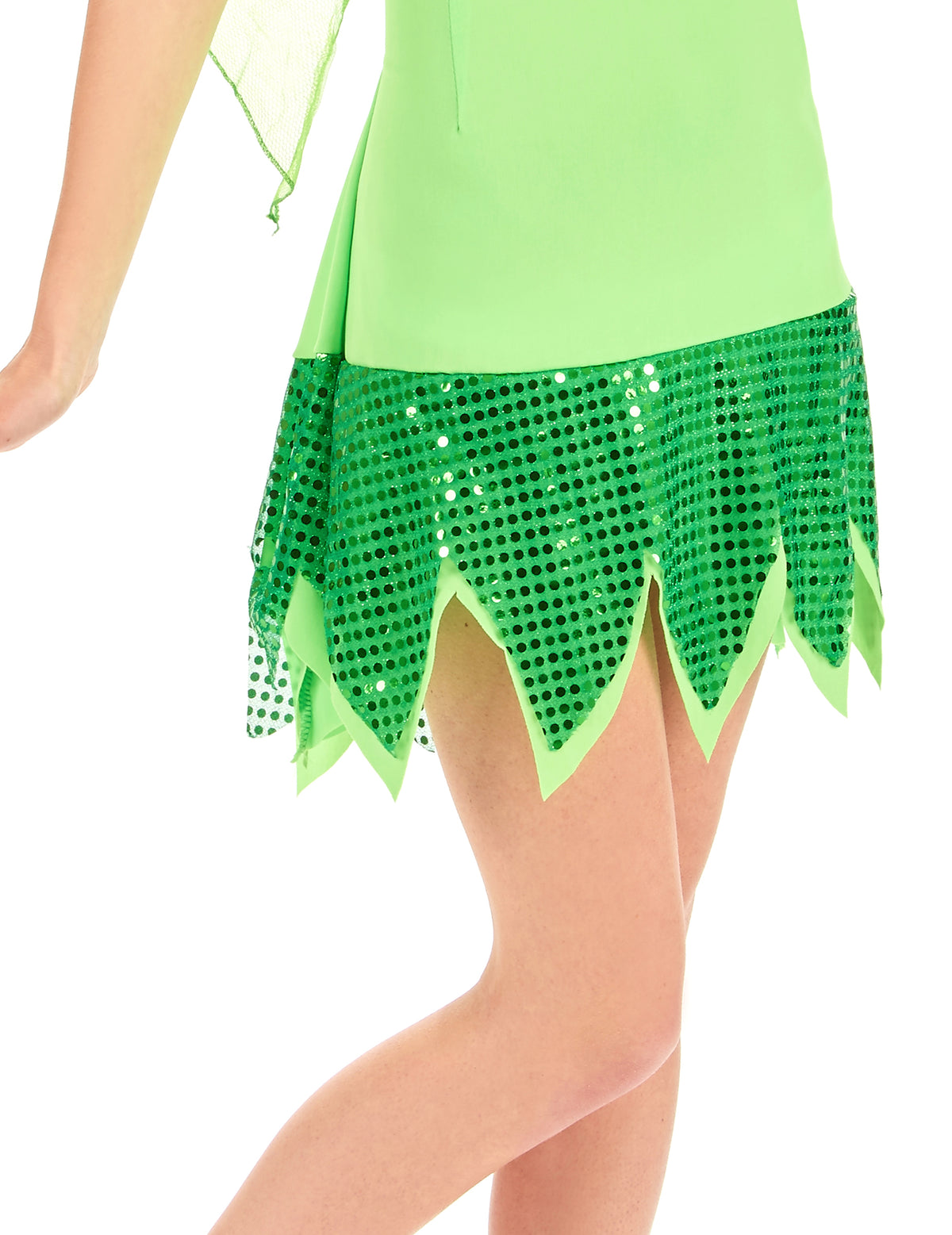 Détail des sequins de la jupe du déguisement de fée
