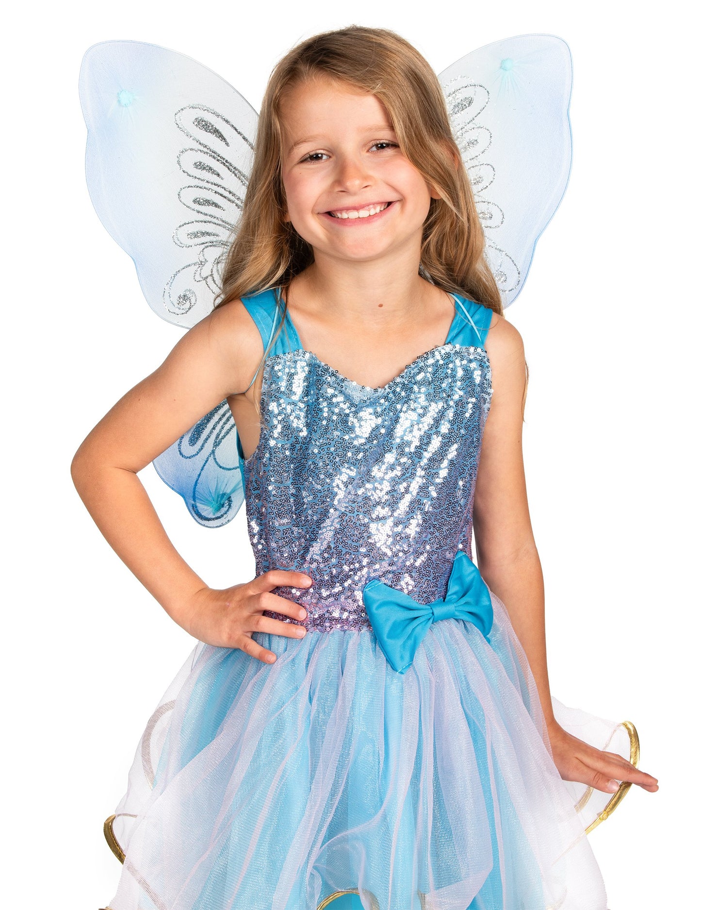 Roza in modra punca preoblečena