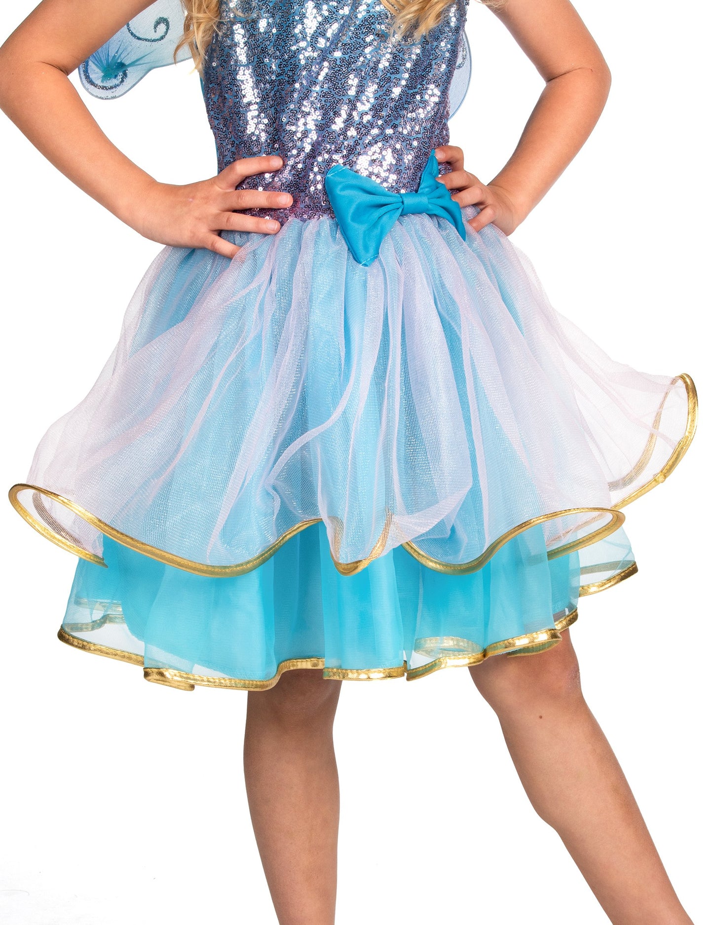 Roza in modra punca preoblečena