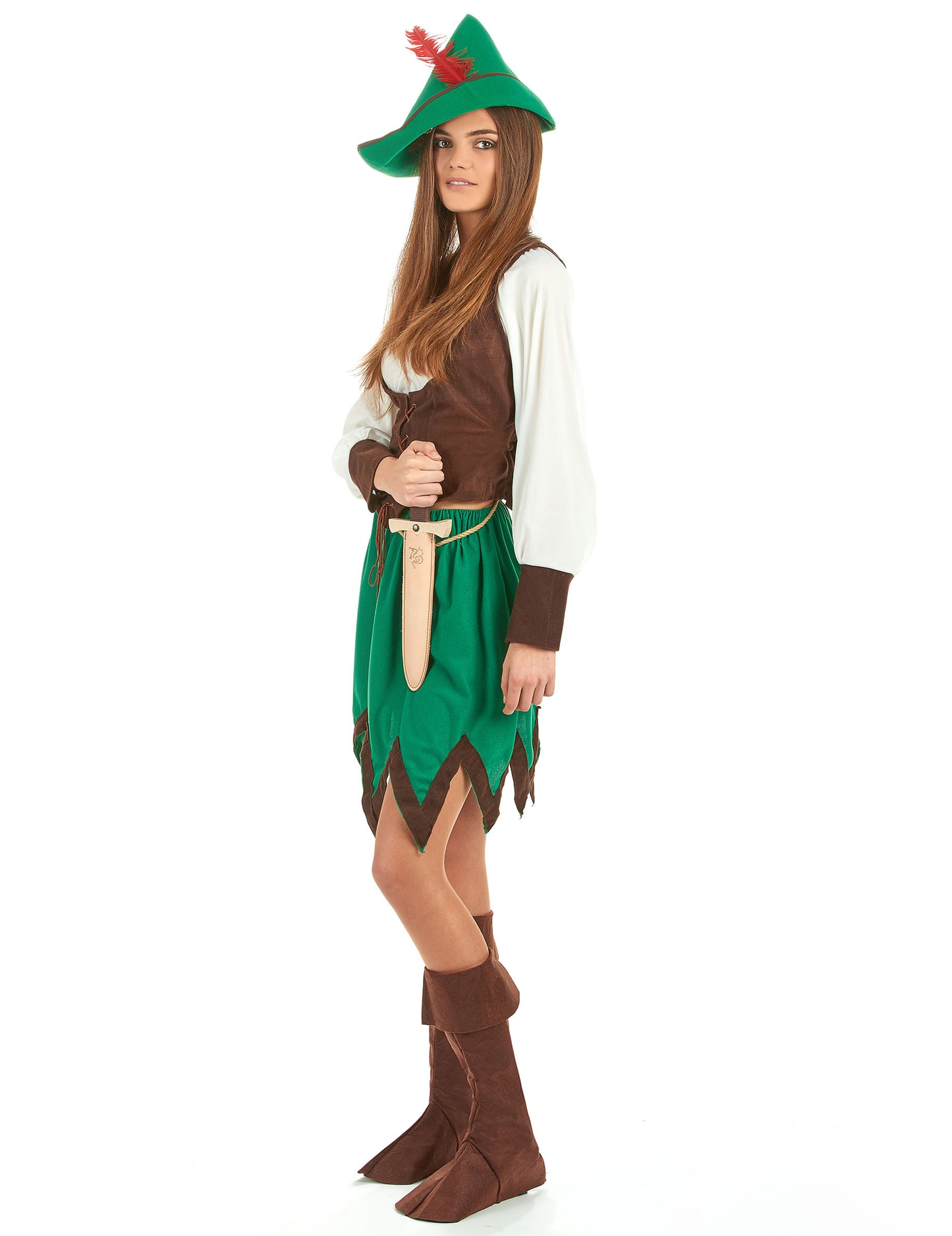 Vue de profil du déguisement femme des bois