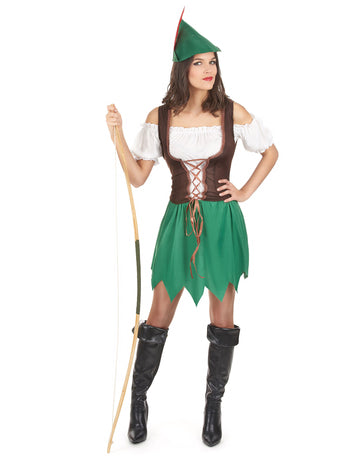Déguisement femme des bois vert