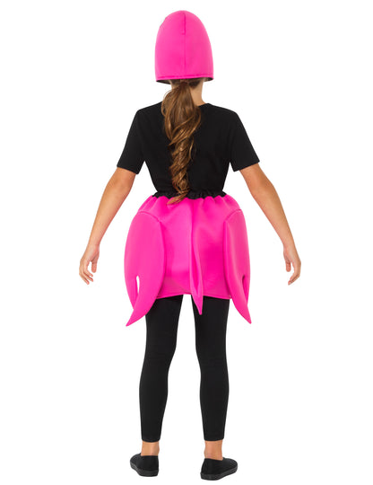 Plamena otroška roza preobleka