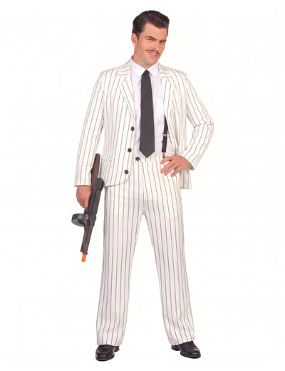 Moški beli gangsterski kostum