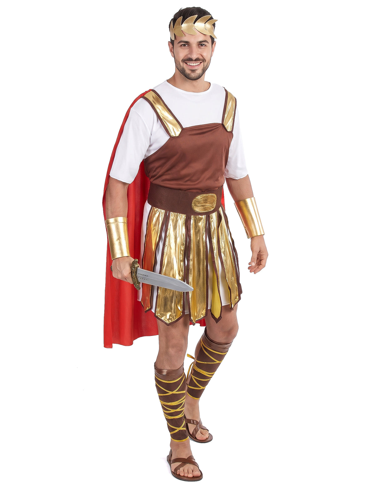 Rdeča moška kostum rimskega gladiatorja