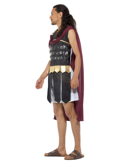 Vue de profil du déguisement de gladiateur romain