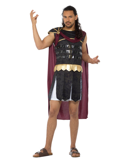 Črni in zlati rimski in zlati kostum gladiatorja