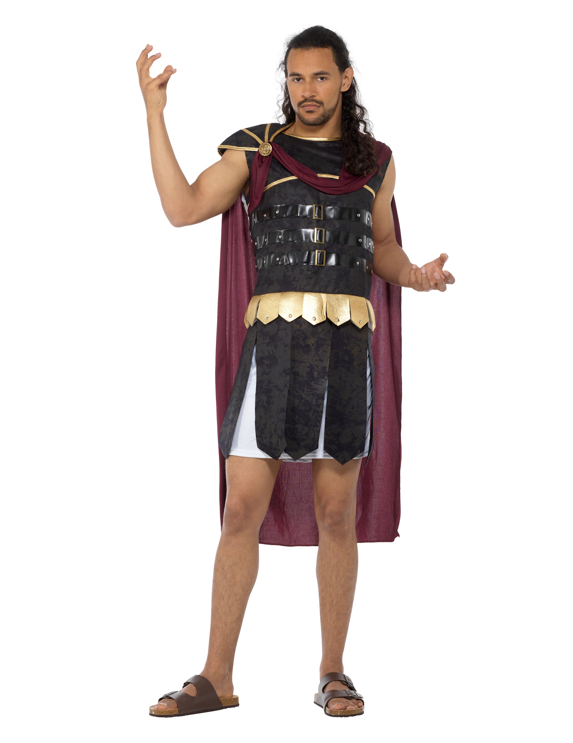 Vue de face du déguisement de gladiateur romain