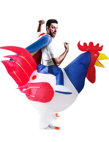 Napihljivi kostum za odrasle petelin