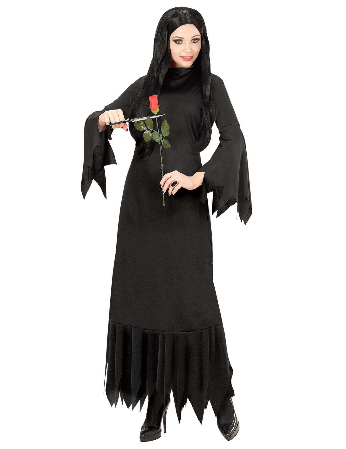 Črna gotska čarovniška kostum