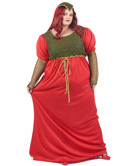 Velika srednjeveška ženska rdeče velikosti