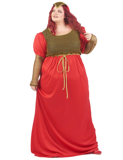 Velika srednjeveška ženska rdeče velikosti