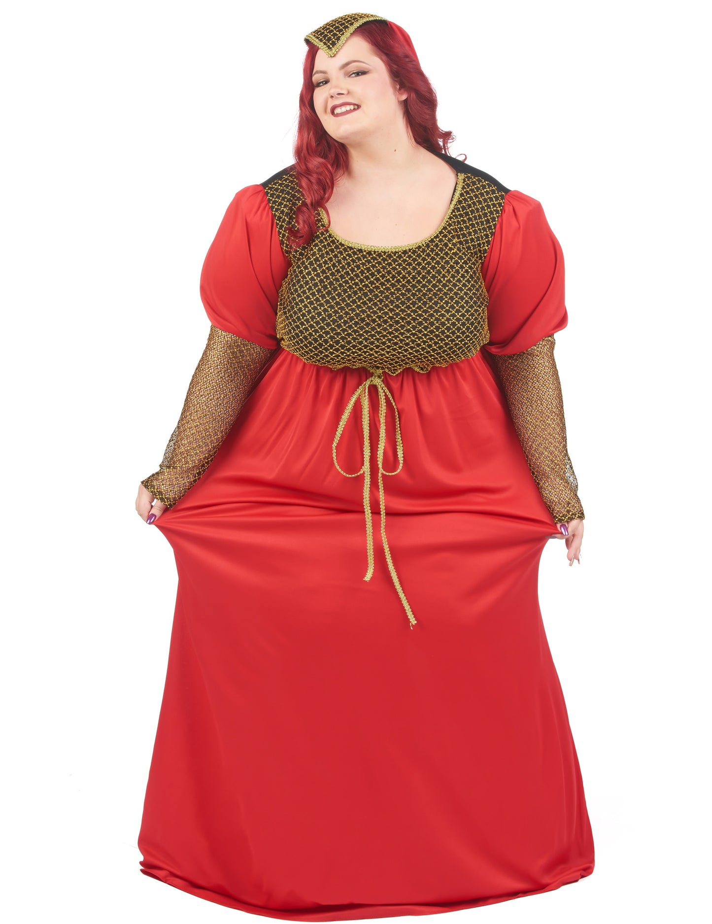 Velika srednjeveška ženska rdeče velikosti