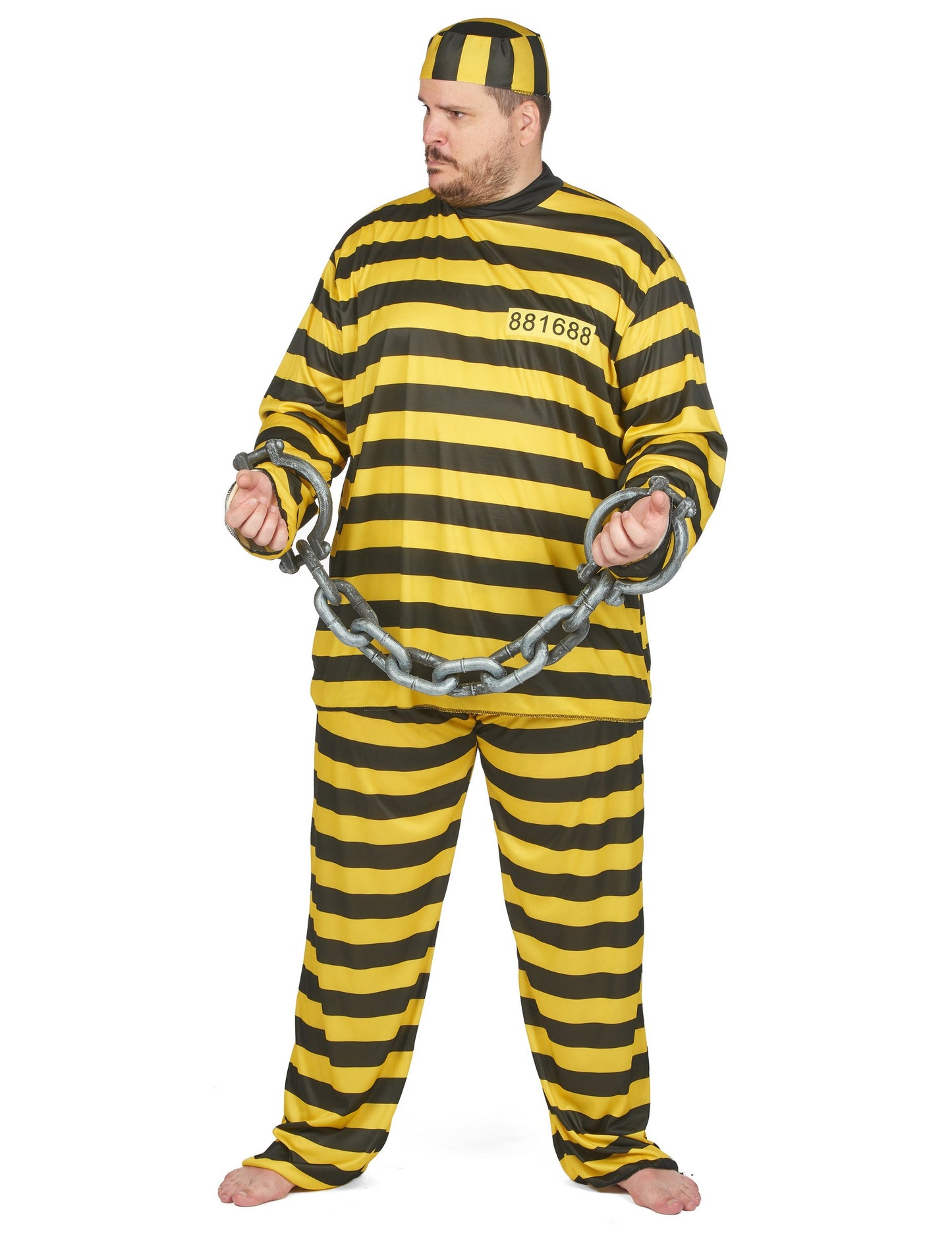 Veliko veliko preoblečena rumena odrasla oseba