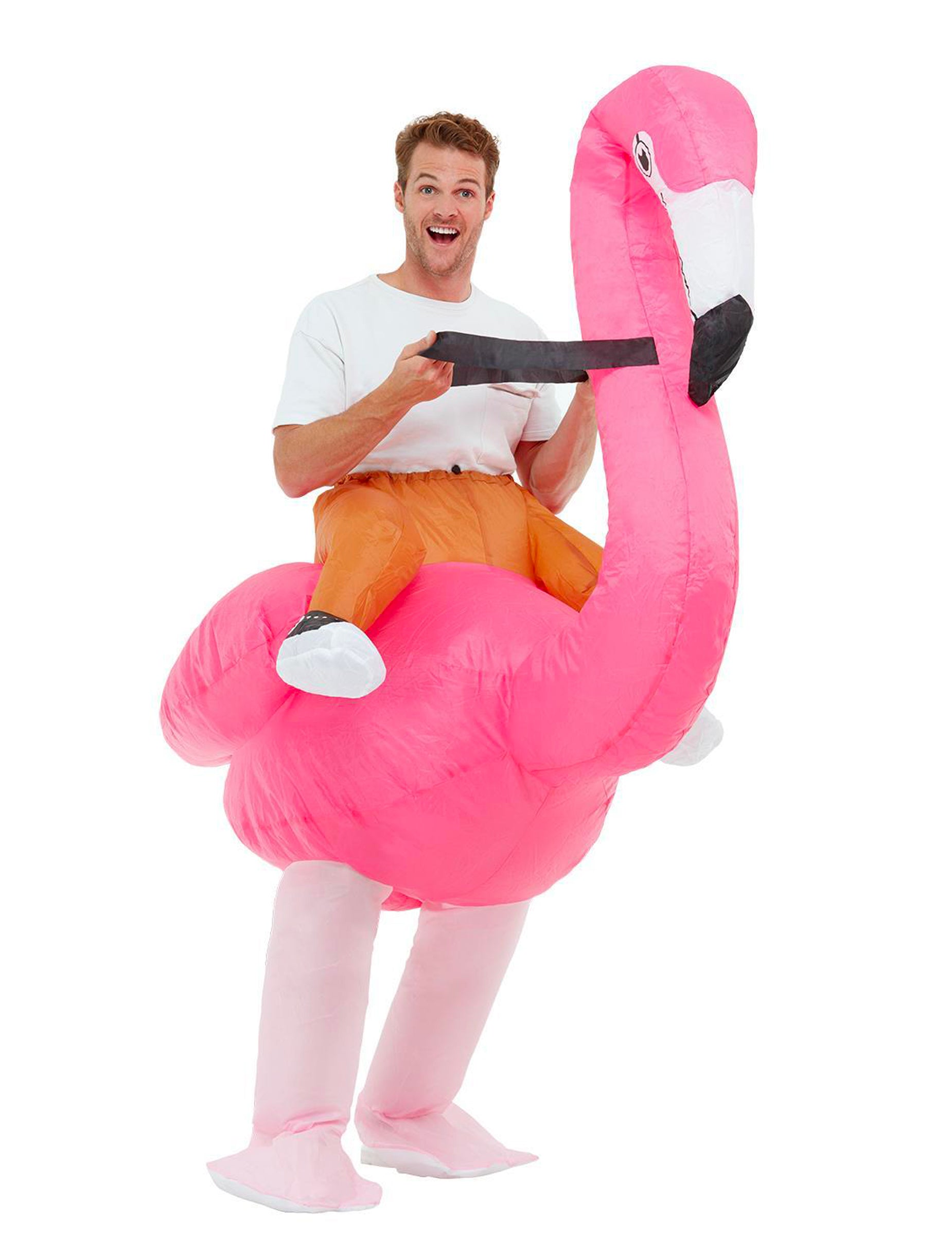 Déguisement de flamant rose pour adulte rose gonflable