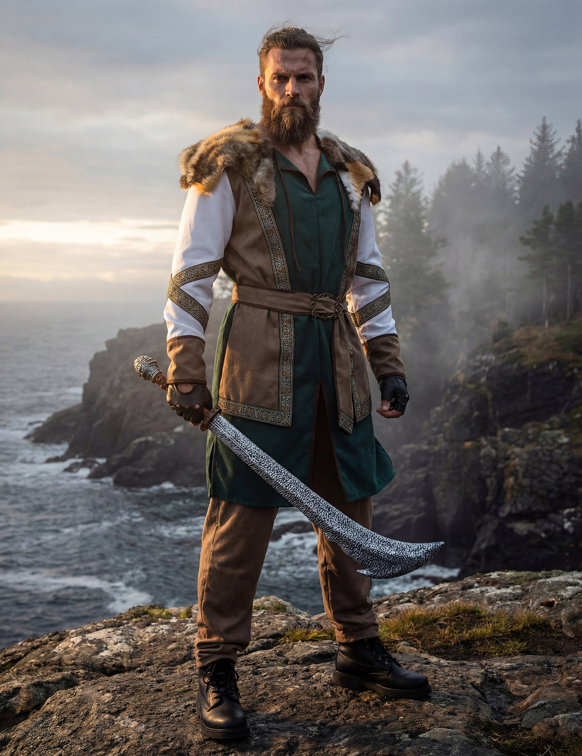 Épée accessoire du déguisement guerrier viking luxe