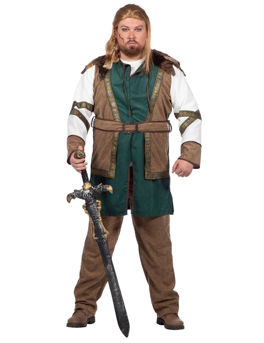 Vue de plein pied du déguisement guerrier viking luxe