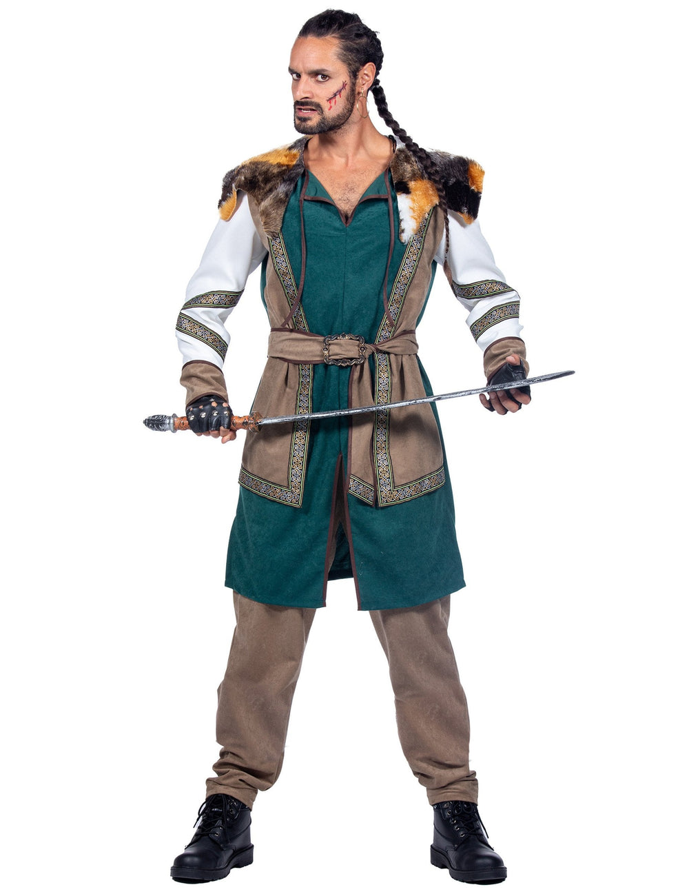 Vue d'ensemble du déguisement guerrier viking luxe