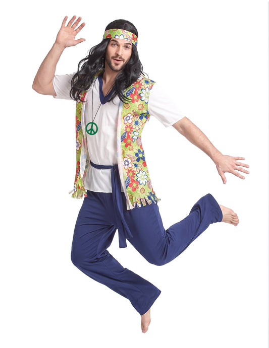 Blue Hippie Hippie Costume