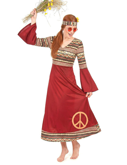 HIPPIE BORDEAUX ženski kostum