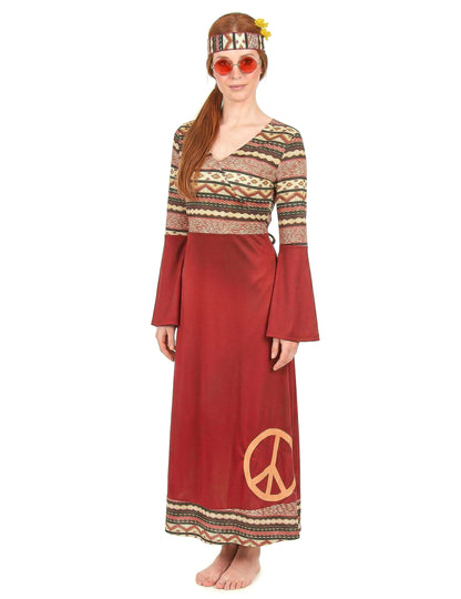 HIPPIE BORDEAUX ženski kostum