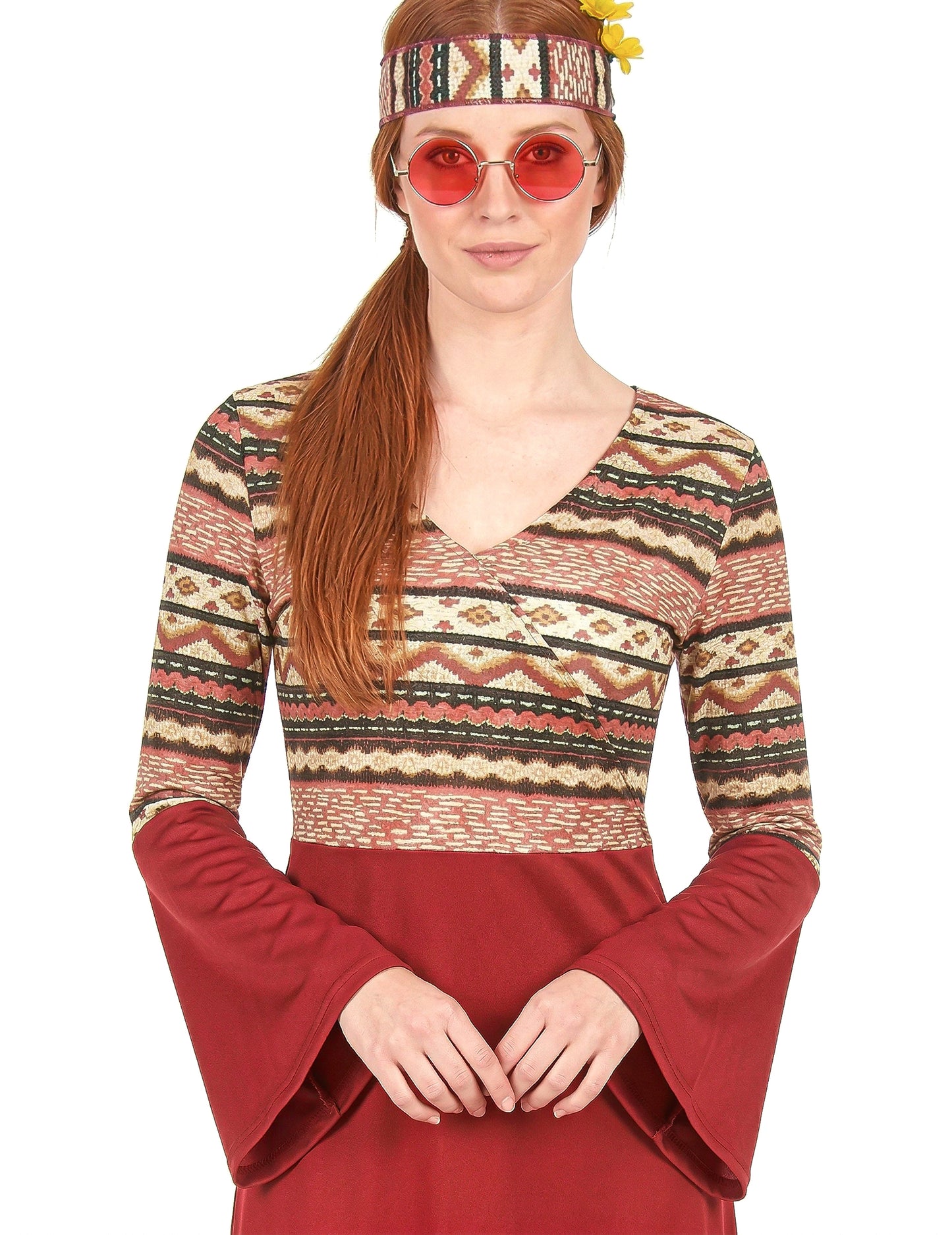 HIPPIE BORDEAUX ženski kostum