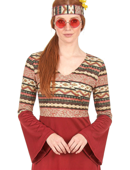 HIPPIE BORDEAUX ženski kostum