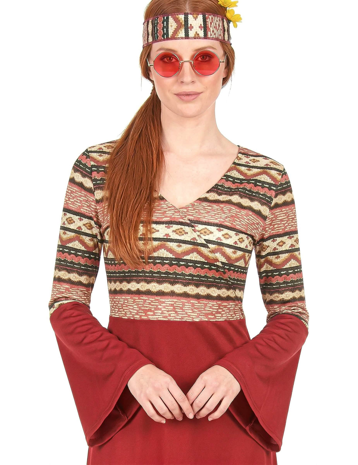 HIPPIE BORDEAUX ženski kostum
