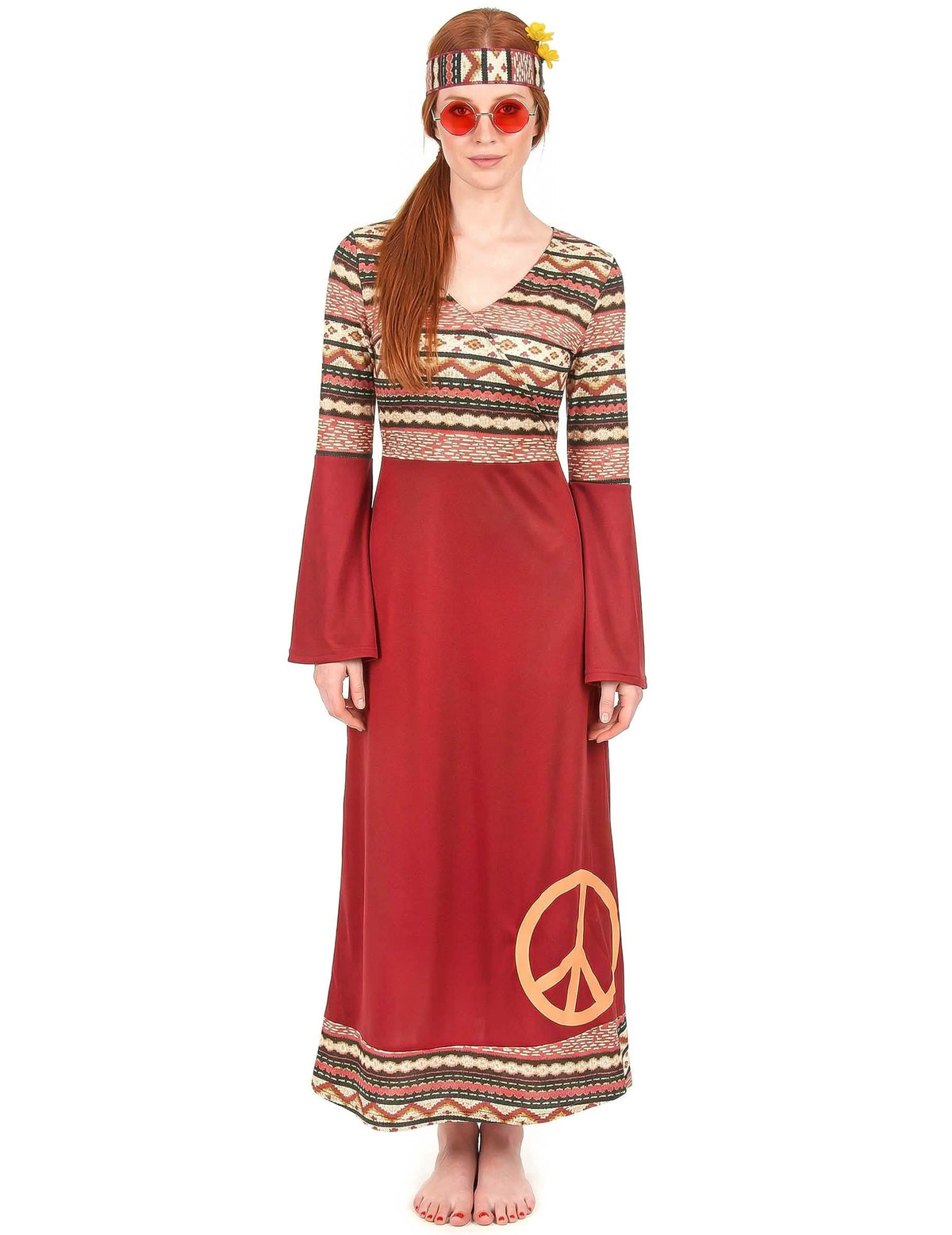HIPPIE BORDEAUX ženski kostum
