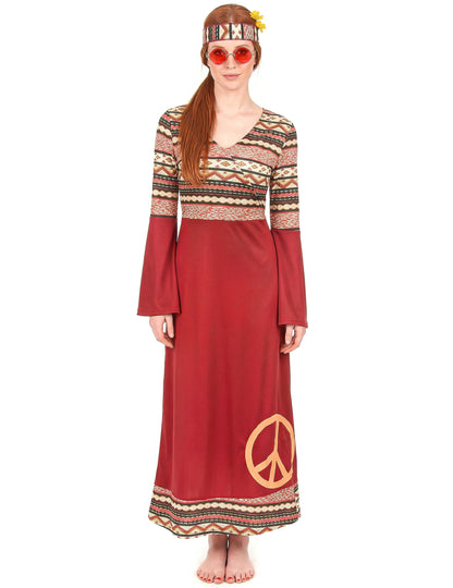 HIPPIE BORDEAUX ženski kostum