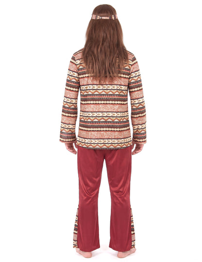 HIPPIE BORDEAUX moški kostum